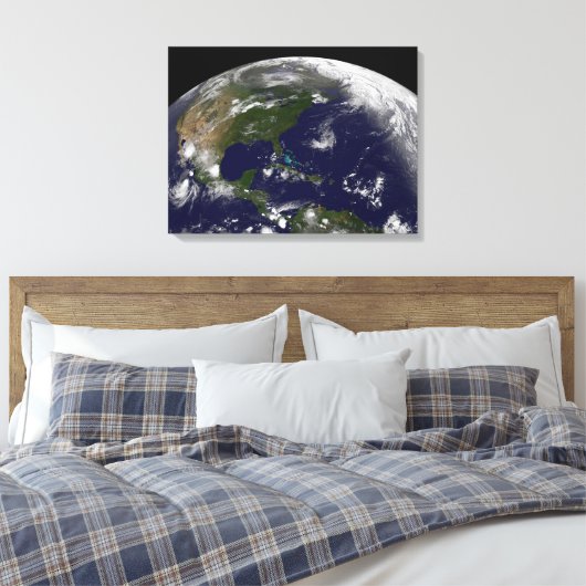 Tropische Stormen op aarde. Canvas Afdruk (Insitu (Slaapkamer))