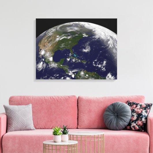 Tropische Stormen op aarde. Canvas Afdruk (Insitu (Woonkamer))