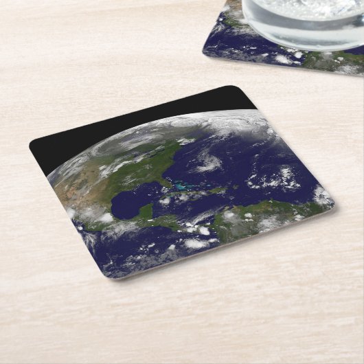 Tropische Stormen op aarde. Kartonnen Onderzetters (Schuin)