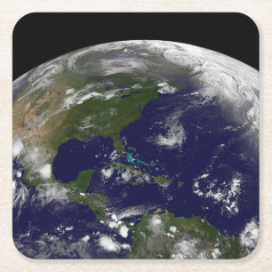 Tropische Stormen op aarde. Kartonnen Onderzetters