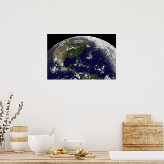 Tropische Stormen op aarde. Poster (Keuken)