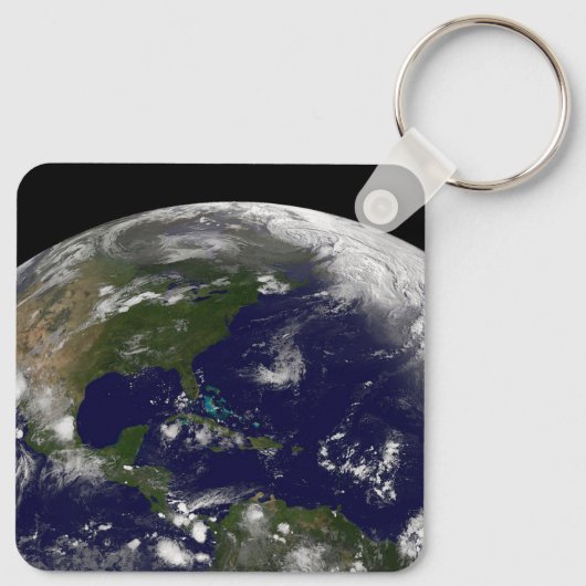 Tropische Stormen op aarde. Sleutelhanger (Achterkant)