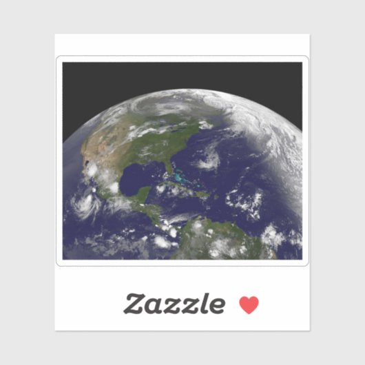 Tropische Stormen op aarde. Sticker (Vel)