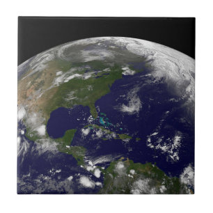 Tropische Stormen op aarde. Tegeltje