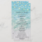 Tropische strand aan zee String Light bruiloft (Voorkant / Achterkant)