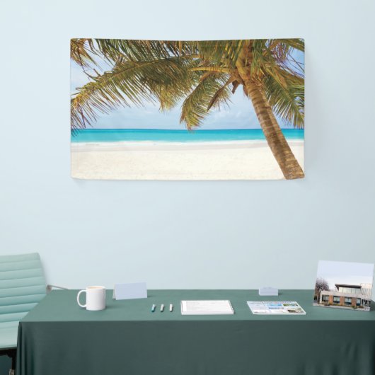 Tropische strand achtergrond spandoek (Beurs)
