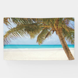 Tropische strand achtergrond spandoek