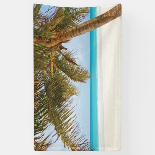 Tropische strand achtergrond spandoek (Verticaal)