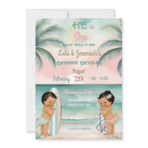 Tropische Strand Baby Geslacht Onthulling Blush Sa