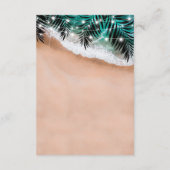 Tropische Strand Bestemming Bruiloft Details Informatiekaartje (Achterkant)