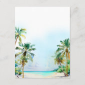 Tropische Strand Bestemming Bruiloft Details Informatiekaartje (Achterkant)
