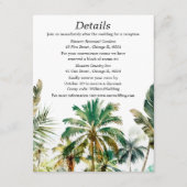 Tropische Strand Bestemming Bruiloft Details Informatiekaartje (Voorkant)