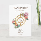 Tropische Strand Bestemming Huwelijkspaspoort QR k (Voorkant)