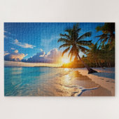 Tropische strand-bestemming legpuzzel (Horizontaal)