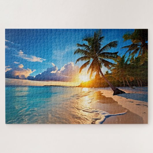 Tropische strand-bestemming legpuzzel (Horizontaal)