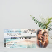 Tropische Strand Bestemming Vliegtuig Ticket Bruil Kaart (Staand voorkant)