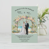 Tropische strand bestemmings-huwelijksuitnodiging save the date (Staand voorkant)