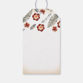 Tropische strand bloemen bruiloft cadeaulabel (Achterkant)