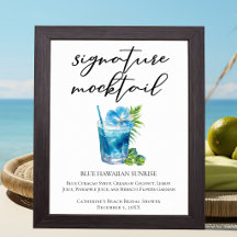 Tropische strand Blue Hawaiian Signature Mocktail