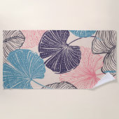 Tropische strand boho fan palm strandlaken (Voorkant)