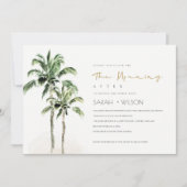 Tropische strand bomen morgens na uitnodiging (Voorkant)