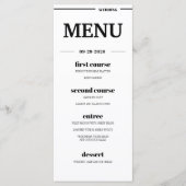 Tropische strand bruiloft bestemming menu (Voorkant)