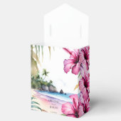 Tropische strand bruiloft gunsten gepersonaliseerd bedankdoosjes (Geopend)