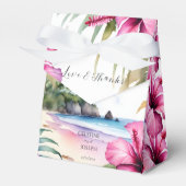 Tropische strand bruiloft gunsten gepersonaliseerd bedankdoosjes (Voorkant Zijde)