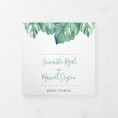 Tropische strand bruiloft in Florida Drieluik Uitnodiging (Cover)