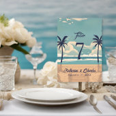 Tropische  strand bruiloft kaart