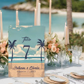 Tropische  strand bruiloft kaart