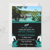 Tropische strand bruiloft magnetisch Bewaar de dat Magnetische Uitnodiging (Voorkant)