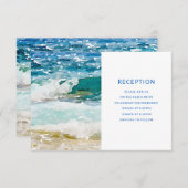 Tropische strand bruiloftsreceptie informatiekaartje (Voorkant / Achterkant)