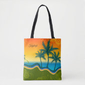 Tropische strand Canvas tas (Voorkant)