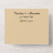 Tropische strand Destination Elegant RSVP QR Code  All In One Uitnodiging (Achterkant)