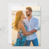 Tropische strand Destination Wedding Save the Date (Achterkant)