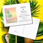 Tropische strand Destination Wedding Save the Date Aankondigingskaart