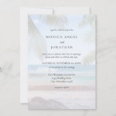 Tropische strand Destination Wedding V2 Kaart (Voorkant)