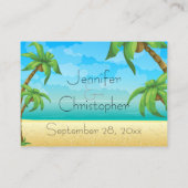 Tropische Strand en Palm Trees Plaats Plaatskaartje (Achterkant)