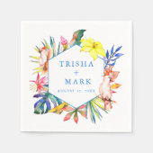 Tropische strand Floral Servet (Voorkant)