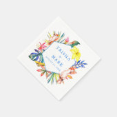 Tropische strand Floral Servet (Hoek)