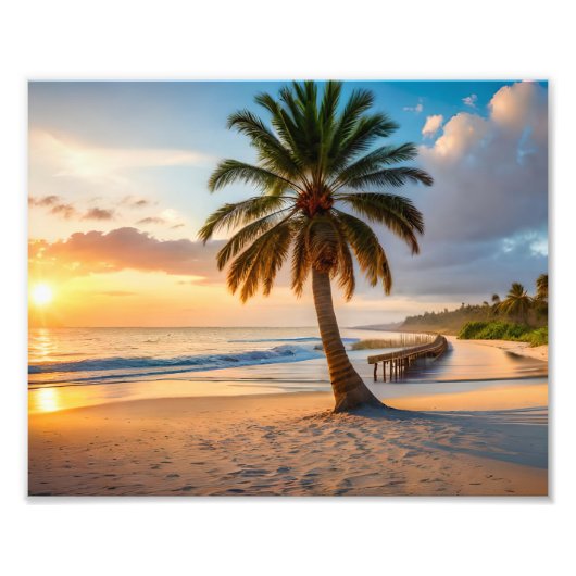 Tropische strand foto afdruk (Voorkant)