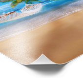 Tropische strand foto afdruk (Hoek)