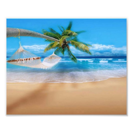 Tropische strand foto afdruk (Voorkant)