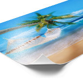 Tropische strand foto afdruk (Hoek)