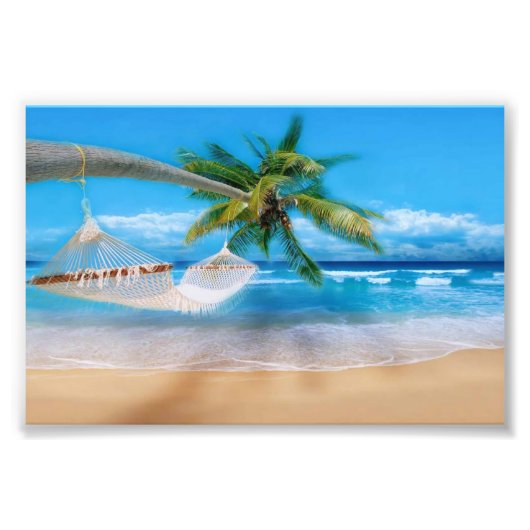 Tropische strand foto afdruk (Voorkant)