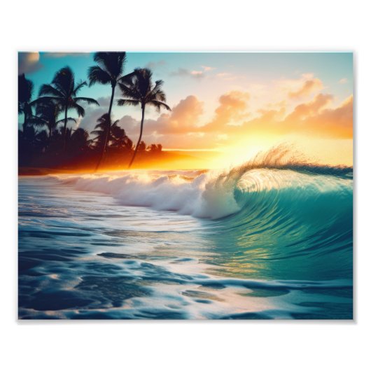 Tropische strand foto afdruk (Voorkant)