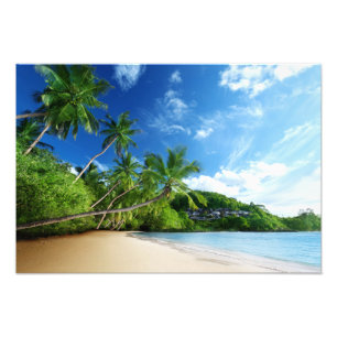 Tropische strand foto afdruk