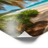 Tropische strand foto afdruk (Hoek)