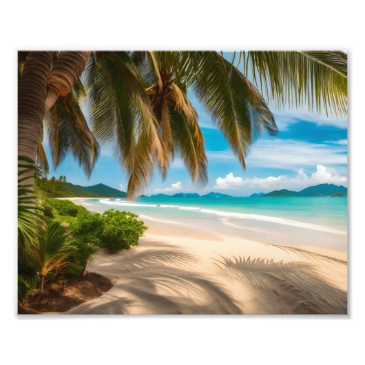 Tropische strand foto afdruk (Voorkant)